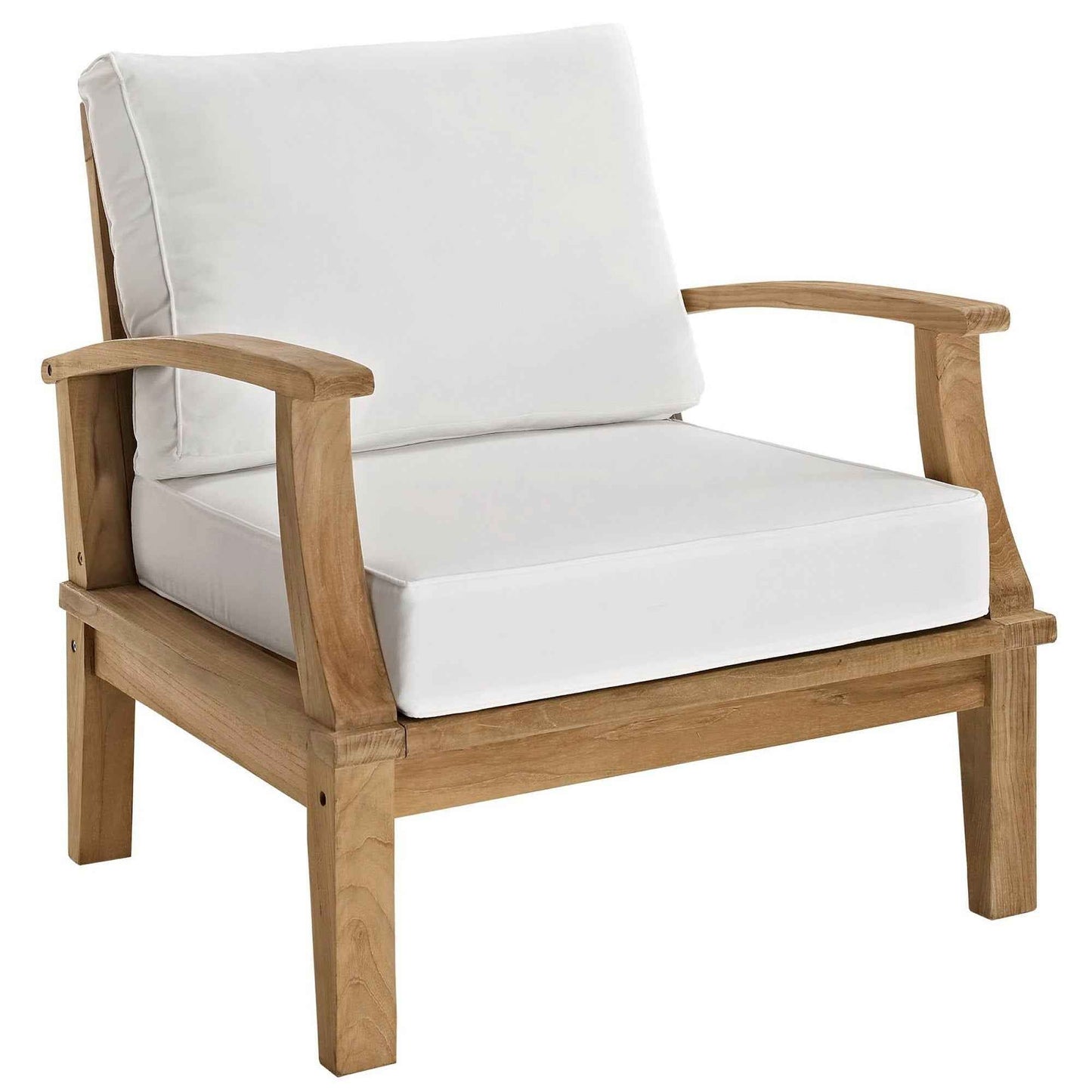 Patio Elegance Marina Teak Outdoor Seating Set - 10-Piece Modway Collection