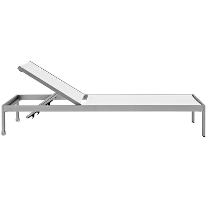 Modway Shore Outdoor Chaise Lounge Set – 6-Piece Aluminum Patio Collection